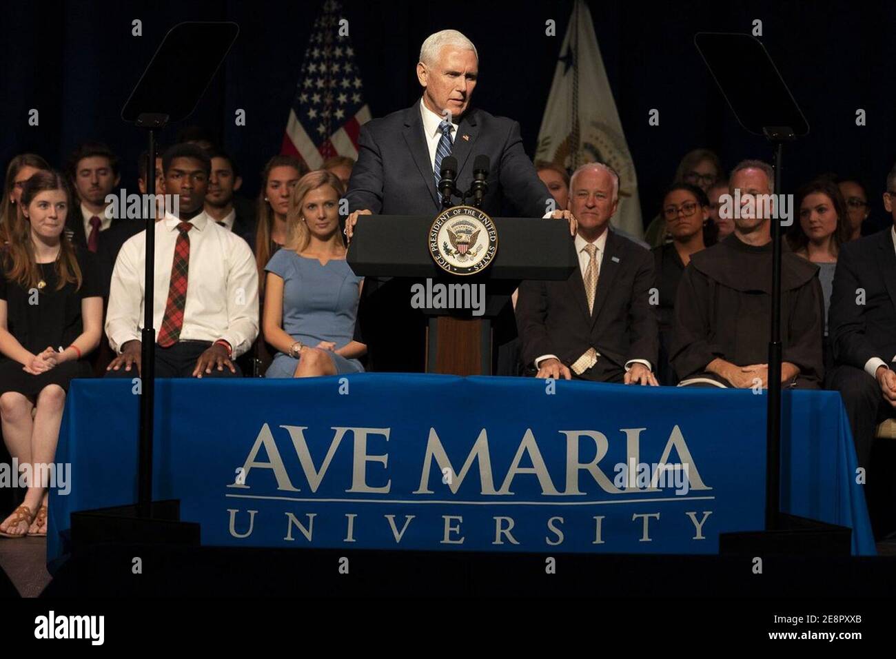 Mike Pence s'adresse aux étudiants de l'Université Ave Maria le 28 mars 2019. Banque D'Images