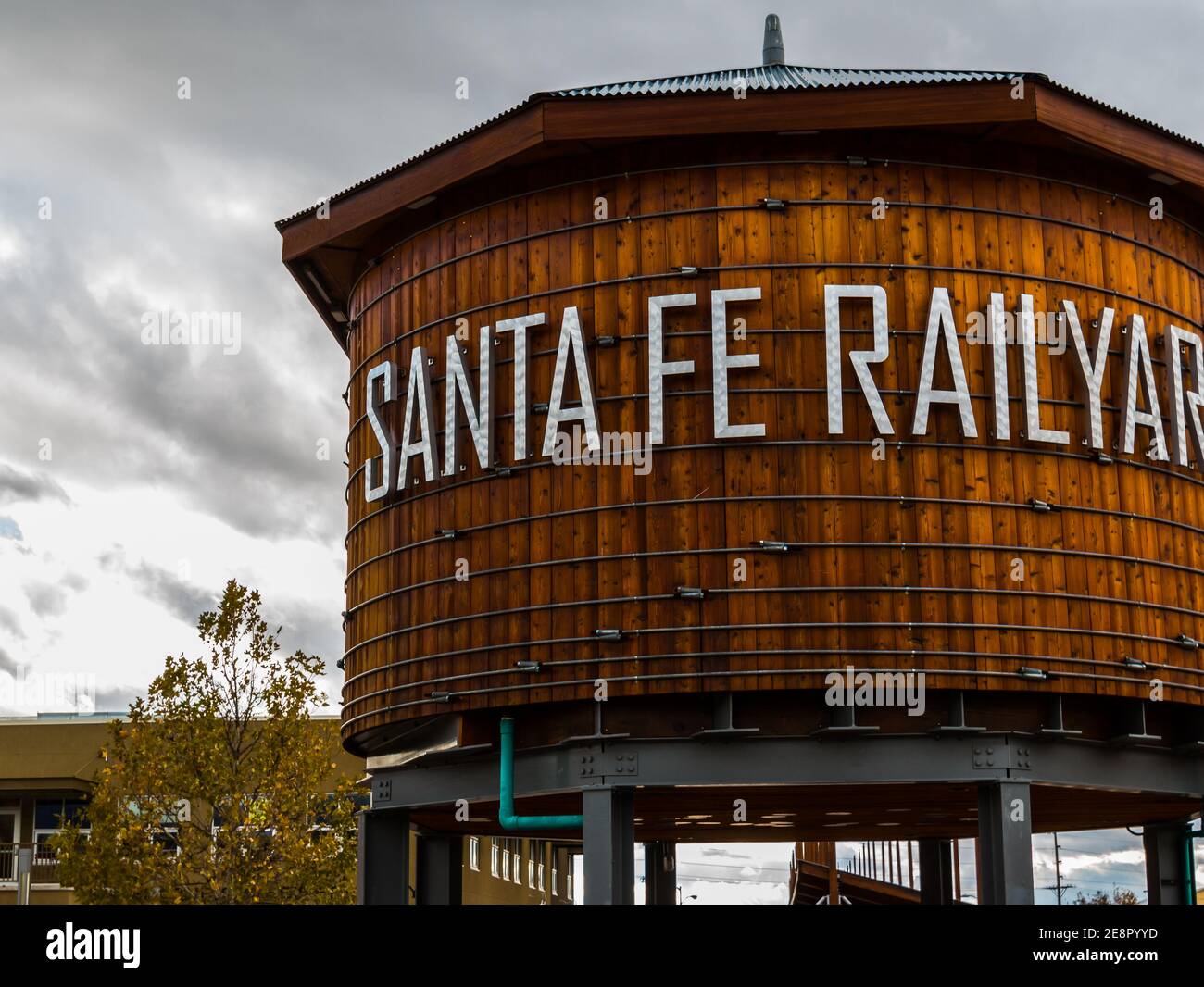 Santa Fe Railyard and Water Tower, Santa Fe, Nouveau-Mexique, États-Unis Banque D'Images