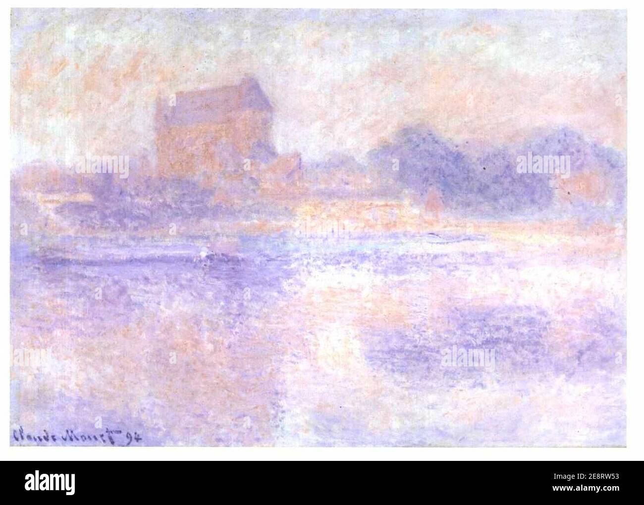 Monet - Kirche von Vernon im Nebel - 1894. Banque D'Images