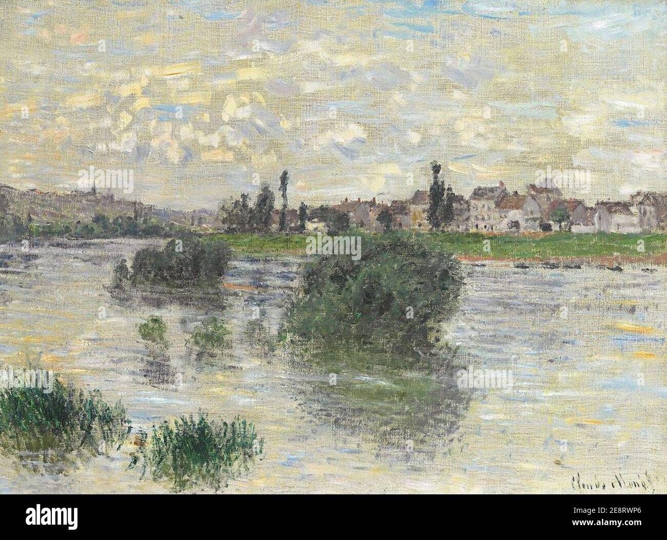 Monet w539 la seine à Lavacourt. Banque D'Images