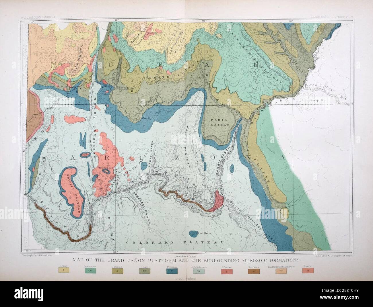 Monographies de la Commission géologique des États-Unis Banque D'Images