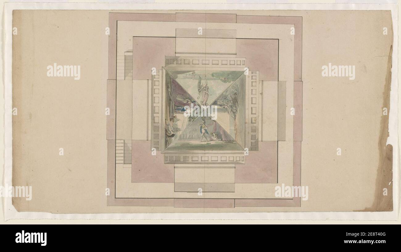 Monument (''Washington Monument''), Washington, D.C., plan de plafond réfléchi Banque D'Images