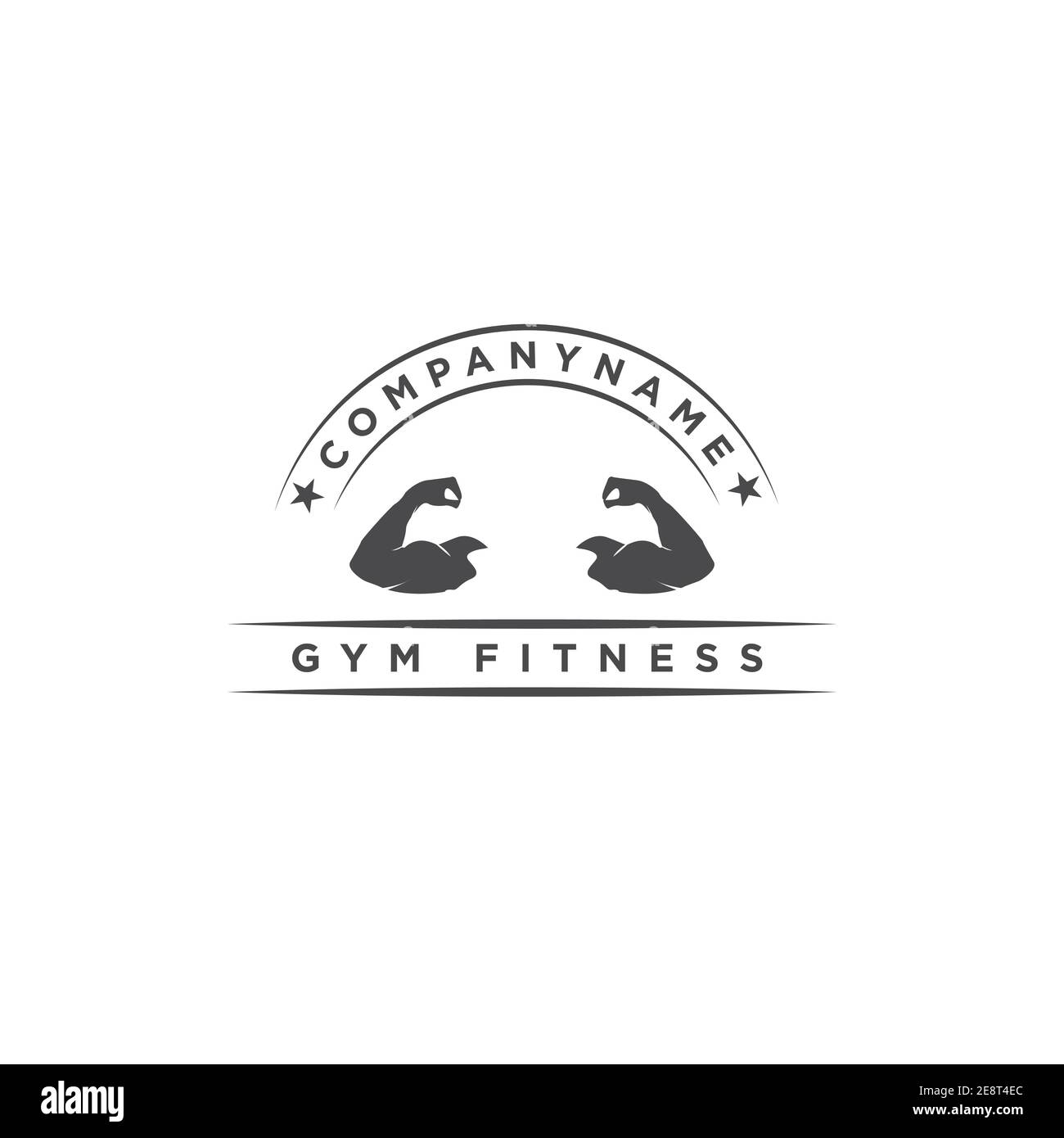 bodybuilder homme fitness sport vecteur logo design Illustration de Vecteur