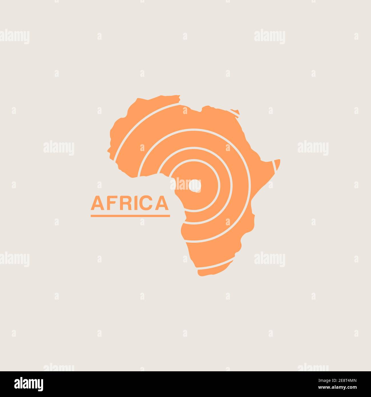 illustration de la carte des symboles vectoriels du logo africa Illustration de Vecteur