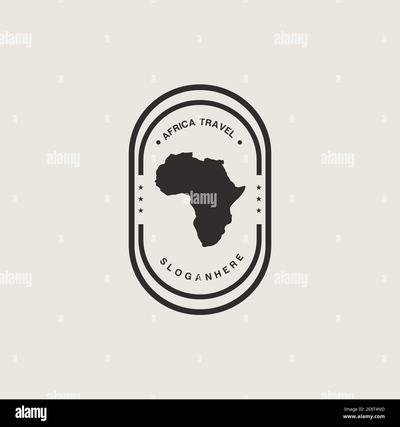 illustration de la carte des symboles vectoriels du logo africa Illustration de Vecteur