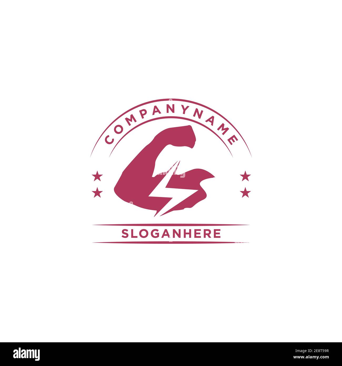 bodybuilder homme fitness sport vecteur logo design Illustration de Vecteur