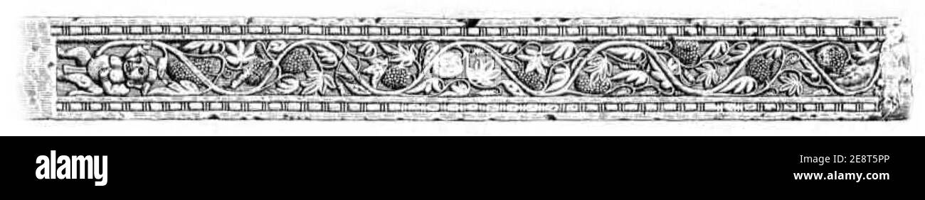 Mora dojamb Grapevine design Mathura, 1er siècle ce. Banque D'Images