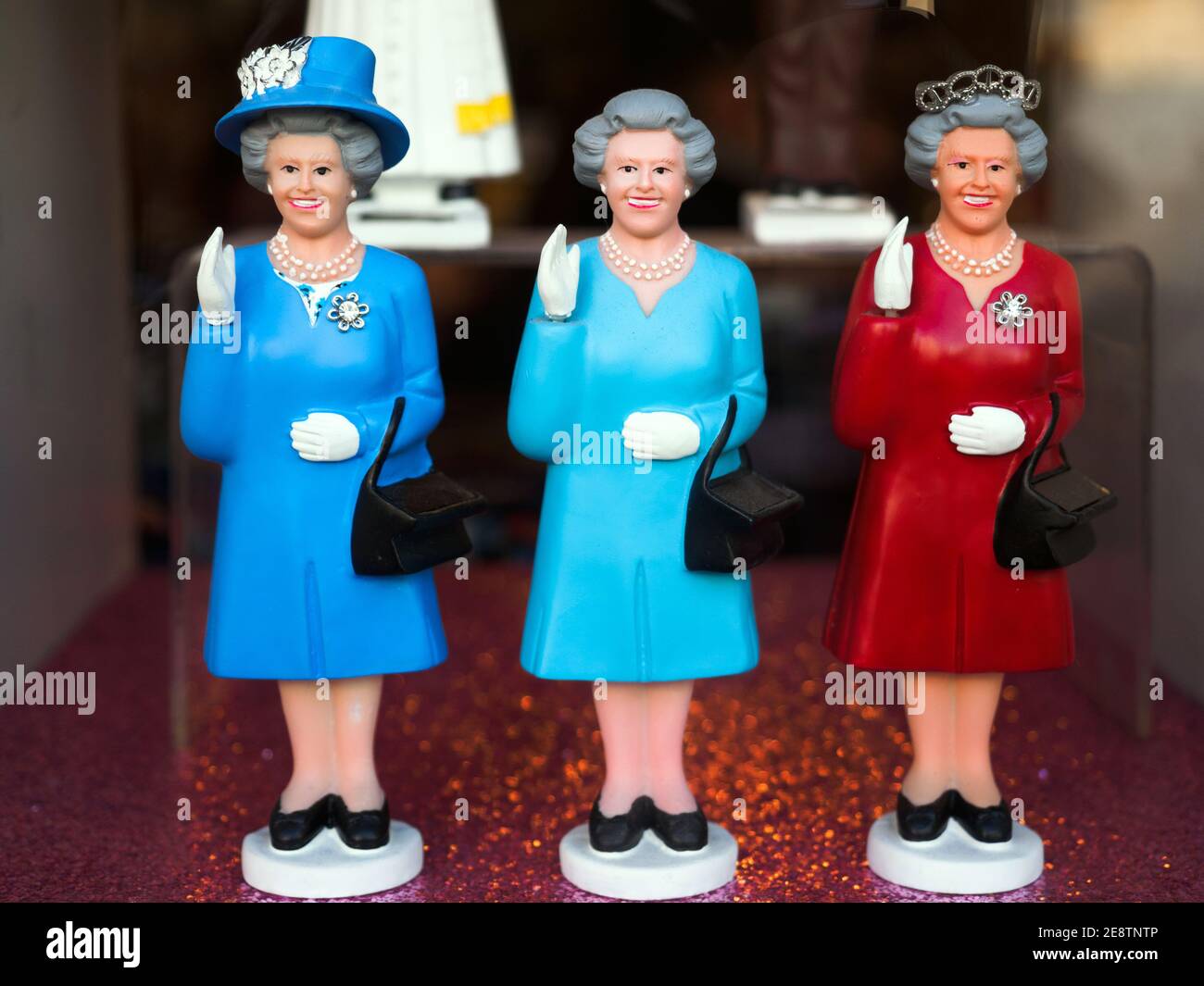 Souvenir de la figurine Reine Elisabeth II - Londres, Angleterre Banque D'Images