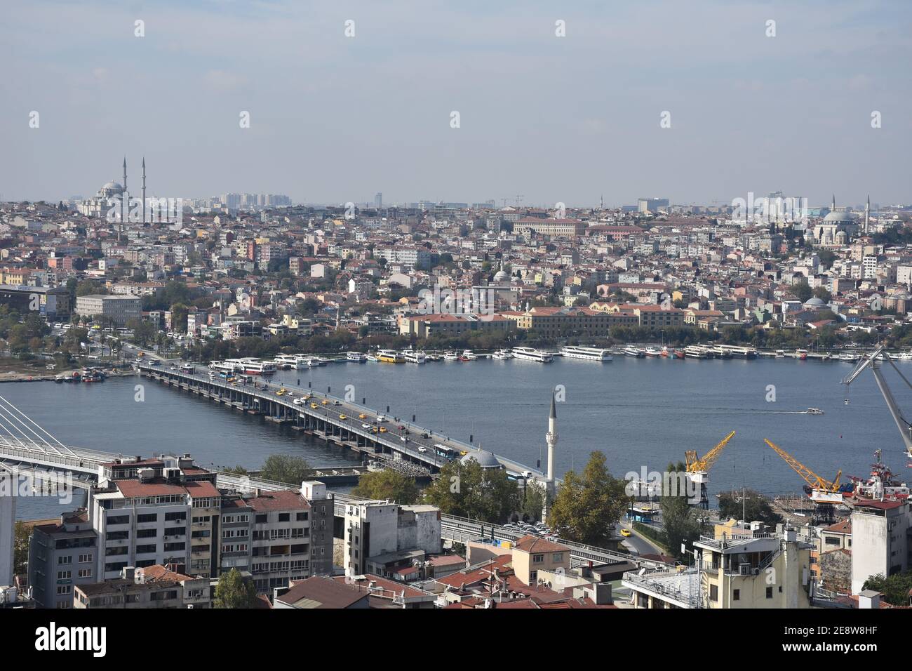 Une belle vue panoramique d'Istanbul depuis la Tour de Galata dans la ville d'Istanbul, en Turquie Banque D'Images