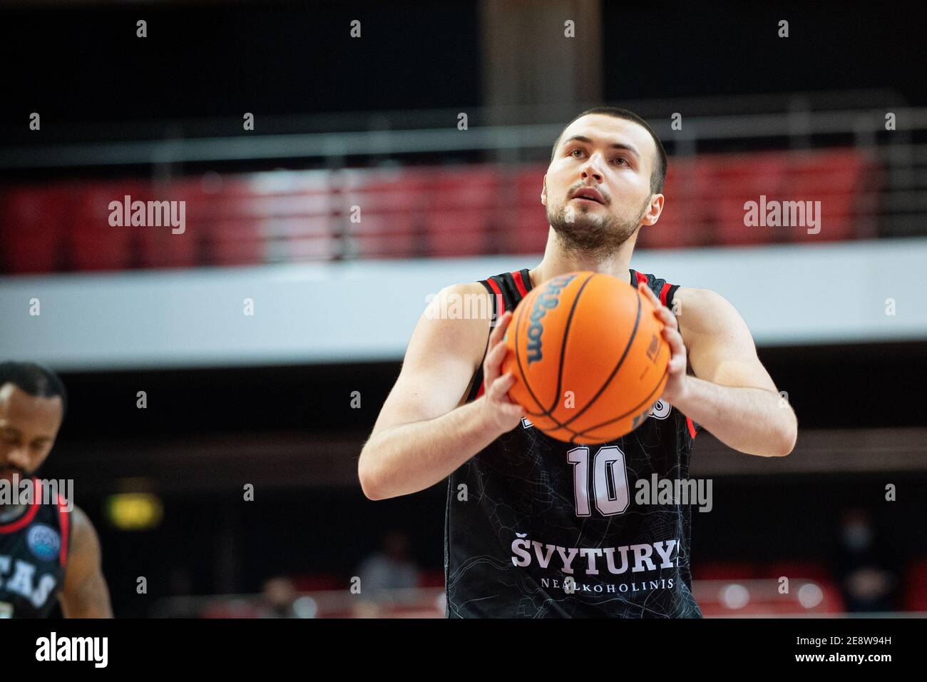 Ligue des champions de basket-ball. Groupe “E”. Rytas Vilnius - SIG Strasbourg - 81-77. Vilnius “Jeep” areną. 2021-01-26, 19.30 Banque D'Images
