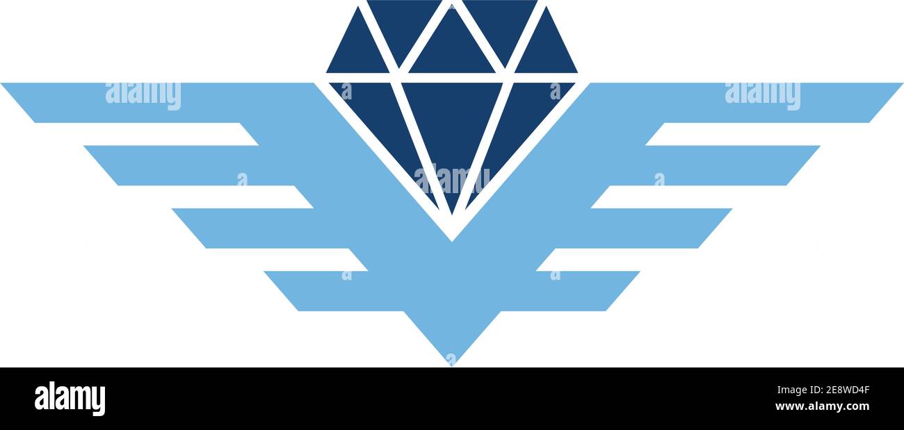 diamond wings icône logo abstrait concept graphique conception Illustration de Vecteur