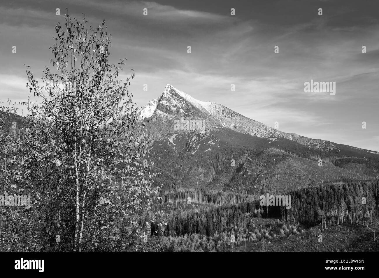 Pic Krivan (2494m), symbole de la Slovaquie dans le parc national des montagnes des Hautes Tatras, Slovaquie Banque D'Images