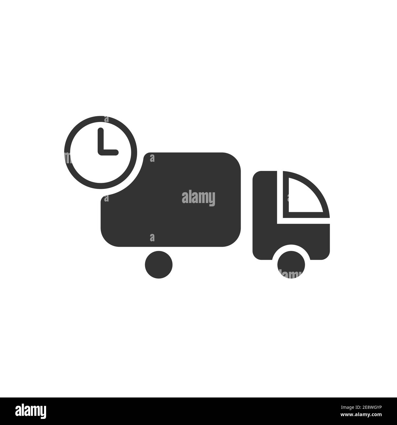 Une icône de chariot avec un symbole d'horloge. Livraison rapide de nourriture et d'épicerie à votre maison. Illustration de Vecteur Une icône de chariot avec un symbole d'horloge. Livraison rapide de nourriture et d'épicerie à votre maison. Illustration de Vecteur