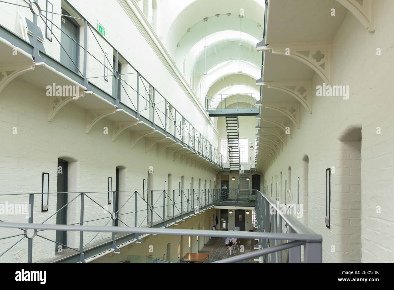 Ruthin Prison pentonville prison un style construit en 1795 et fermé en 1916 est maintenant une attraction touristique et abrite les archives du comté Banque D'Images