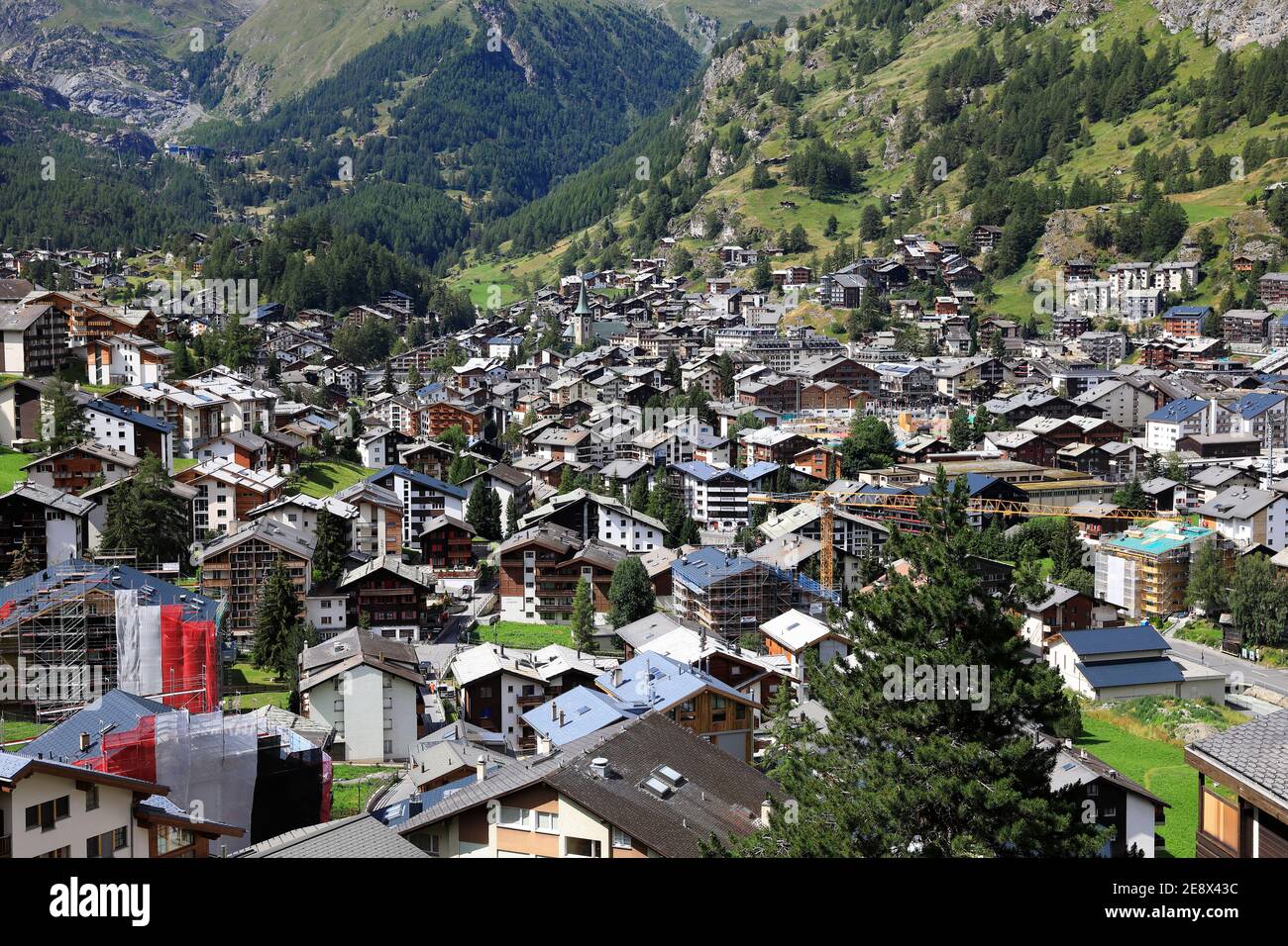Village de Zermatt dans les alpes suisses, Suisse 2020 Banque D'Images