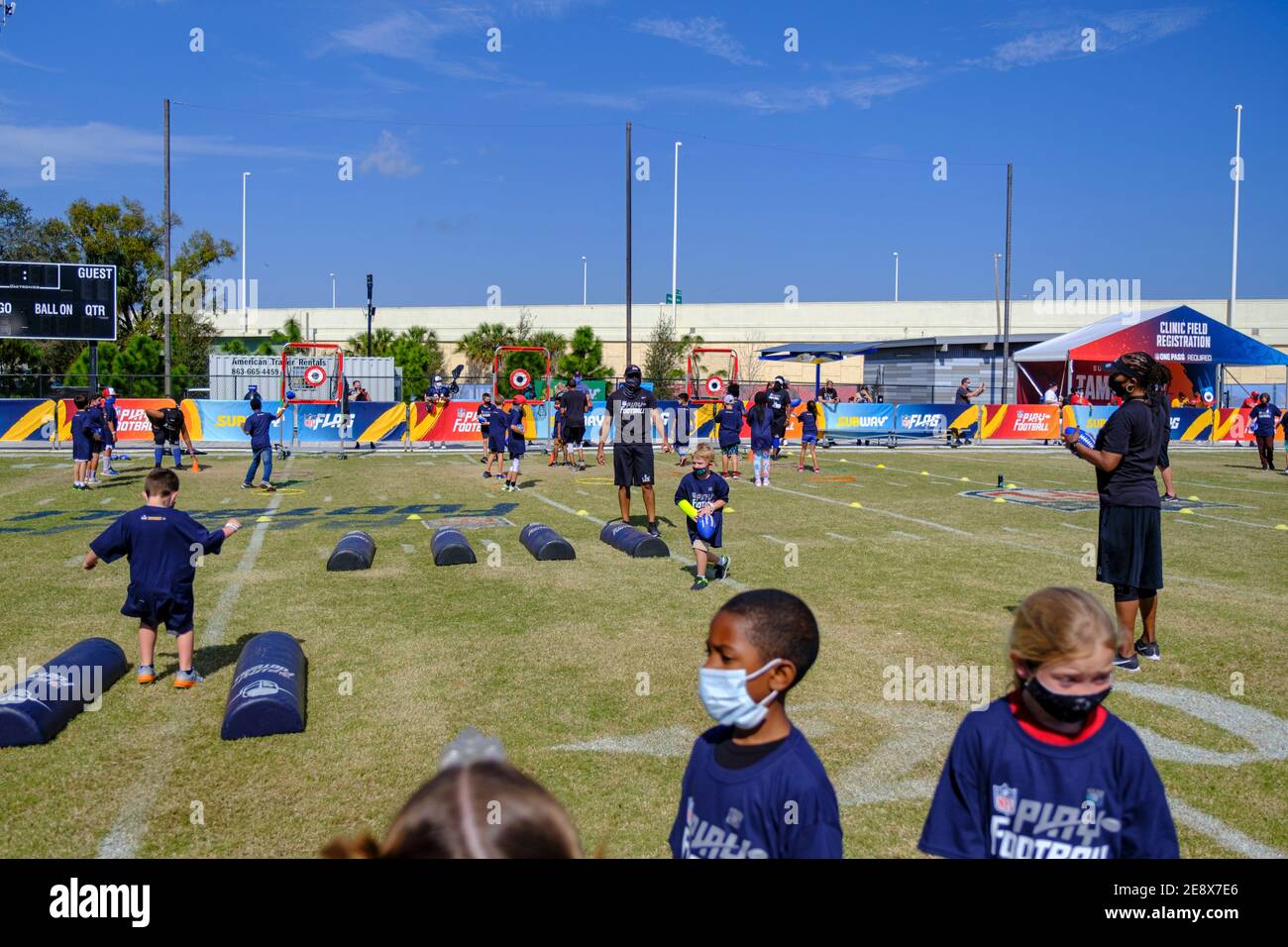NFL Forets for Children (Kids) - Super Bowl LV (55) Tampa, Floride Banque D'Images
