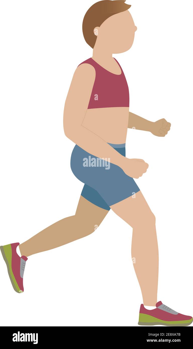 Homme faisant l'exercice d'interespace - illustration Illustration de Vecteur