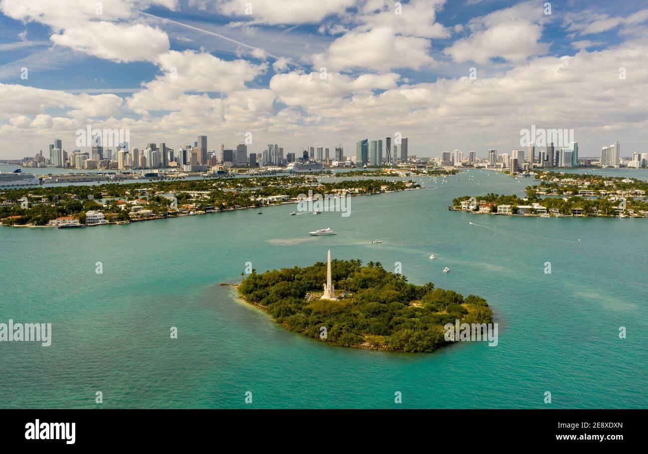 Photo de la carte postale de voyage de Miami Banque D'Images