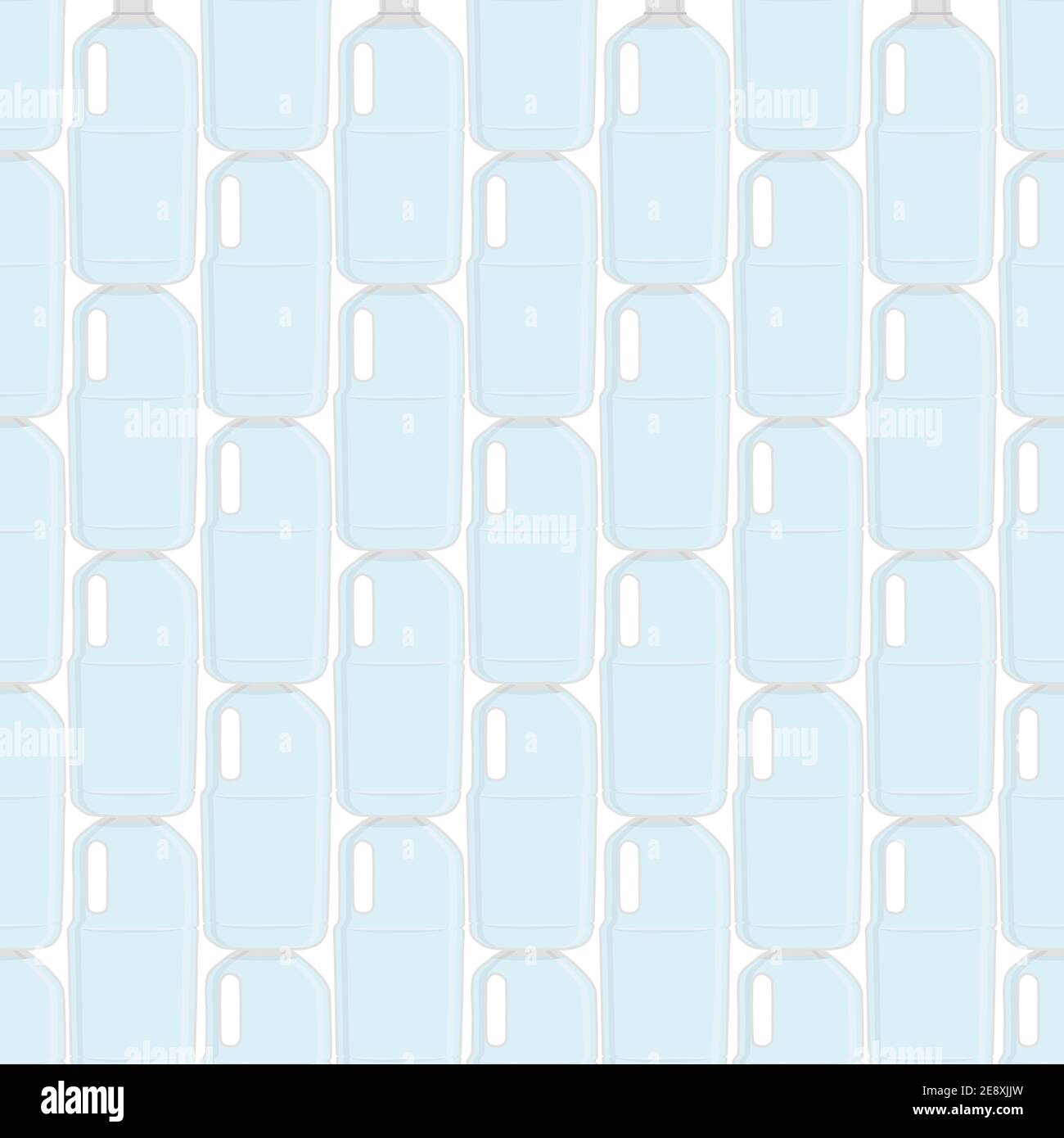 Illustration sur l'ensemble de thèmes types identiques bouteilles en plastique pour l'eau potable. Motif d'eau composé d'un accessoire de cuisine de collection, bouteille en plastique Illustration de Vecteur