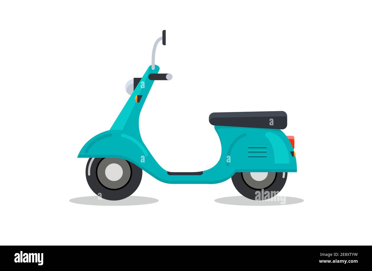 Icône du logo de la moto de livraison. Icône de vecteur de scooter Illustration de Vecteur