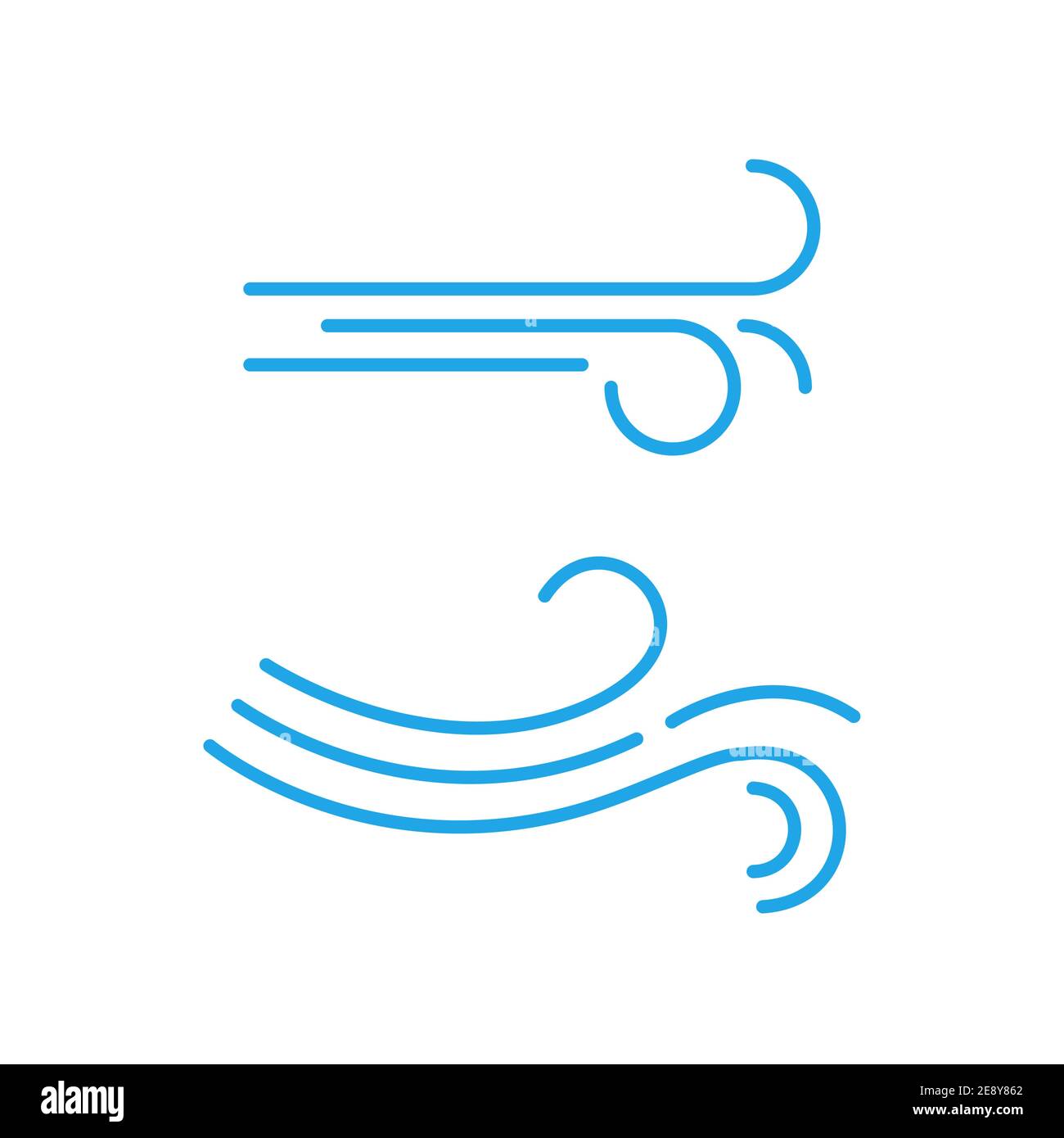 Icône représentant une ligne de vent avec logo Breeze air. Motif de  mouvement de symbole de symbole de vecteur de souffle de vent Image  Vectorielle Stock - Alamy