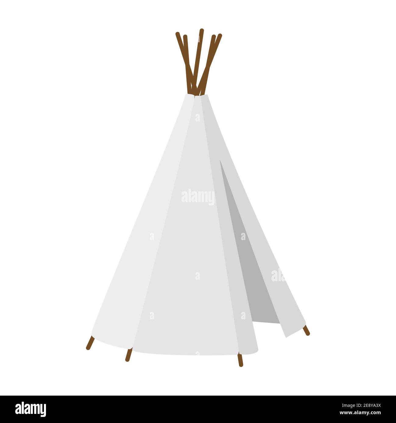 Tipi, tente ou wigwam habitation amérindienne isolée sur fond blanc. Vecteur Illustration de Vecteur
