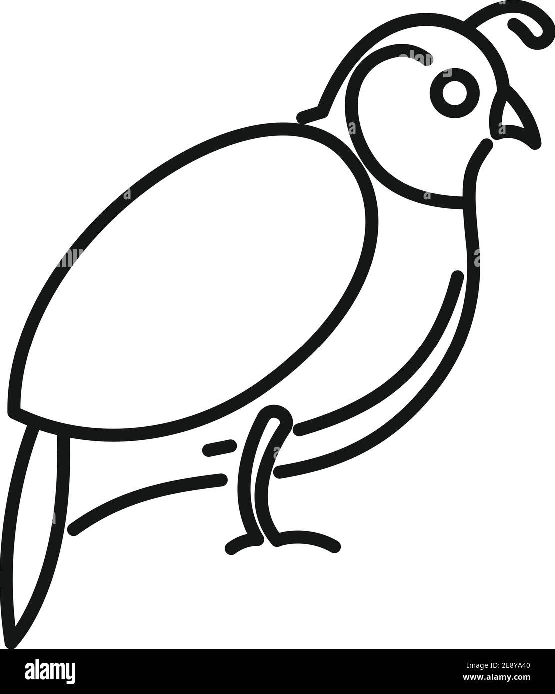 Icône de caille, style de contour Illustration de Vecteur