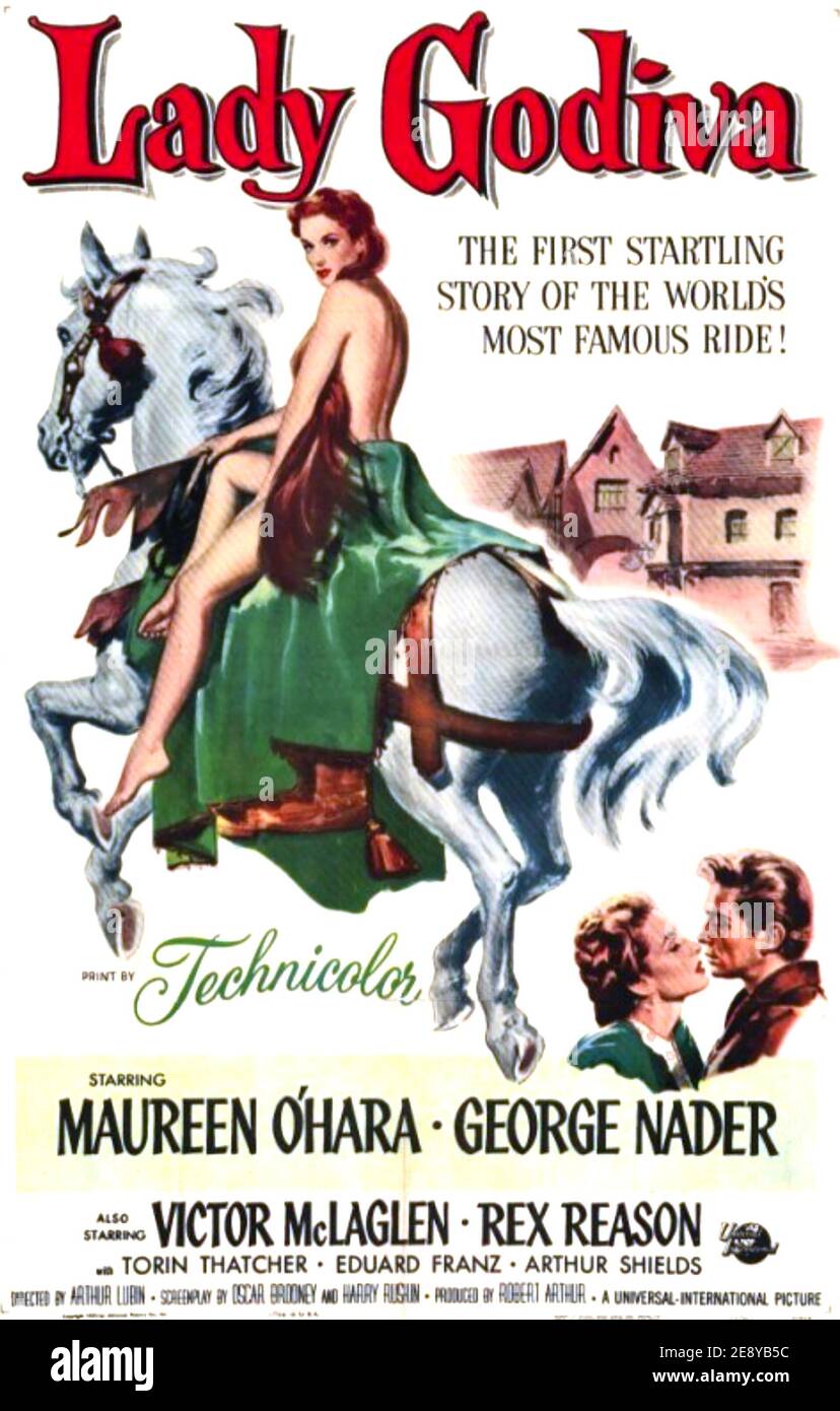 LADY GODIVA DE COVENTRY 1955 Universal Pictures film avec Maureen O'Hara Banque D'Images