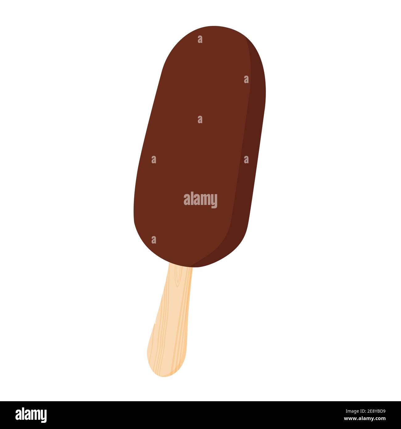 Crème glacée Eskimo pie isolée sur fond blanc. Vecteur Illustration de Vecteur