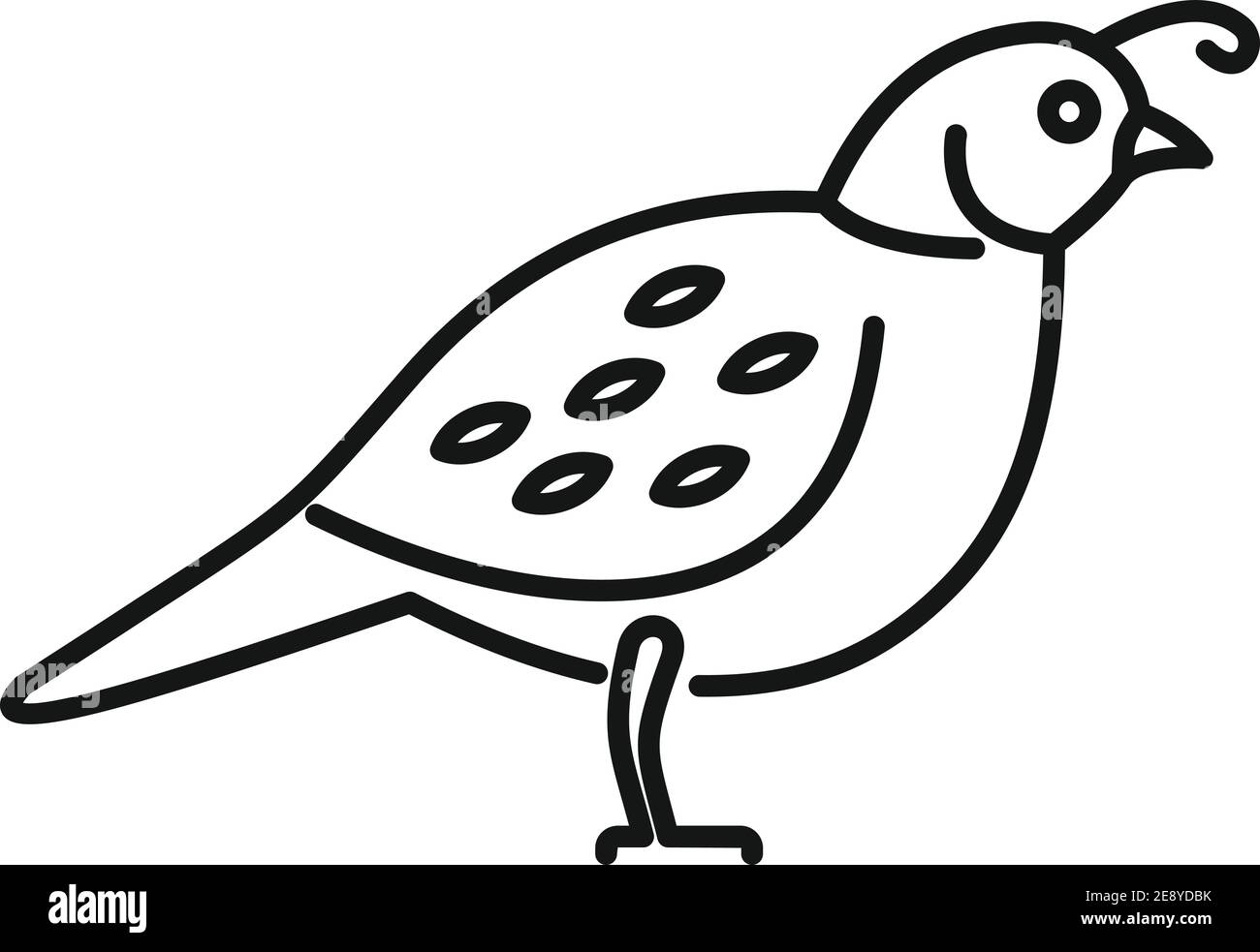 Icône ferme de caille, style de contour Illustration de Vecteur