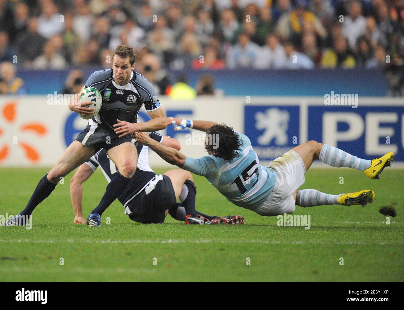 Chris Patterson en action pendant la coupe du monde de rugby 2007 de l'IRB, quart de finale de match Argentine contre Ecosse, au Stade de France, à Saint Denis, près de Paris, France, le 7 octobre 2007. L'Argentine a gagné 19-13. Photo de Gouhier-Taamallah/Cameleon/ABACAPRESS.COM Banque D'Images