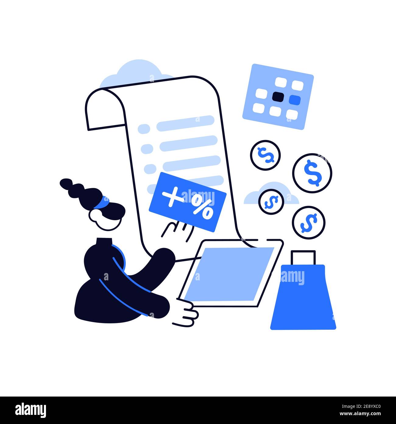 Illustration du vecteur de concept abstrait de report de paiement Illustration de Vecteur