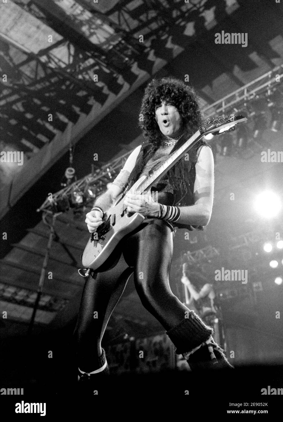 ZWOLLE, PAYS-BAS - 04 NOVEMBRE 1984: KiSS sans maquillage live en concert aux pays-Bas pour promouvoir leur album Animalize. Banque D'Images