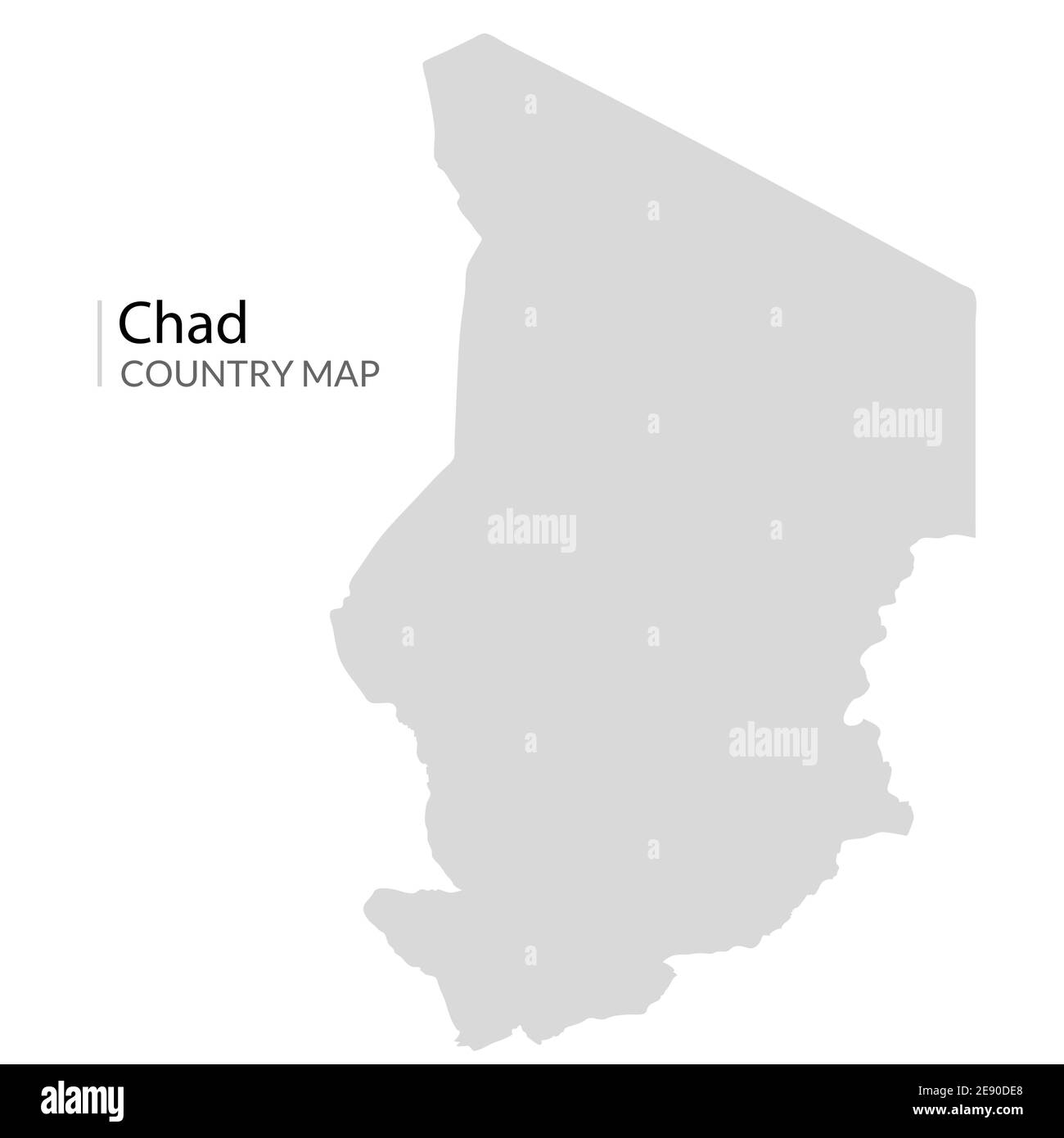 Carte vectorielle du Tchad, illustration de la carte du tchad du pays d'afrique Illustration de Vecteur