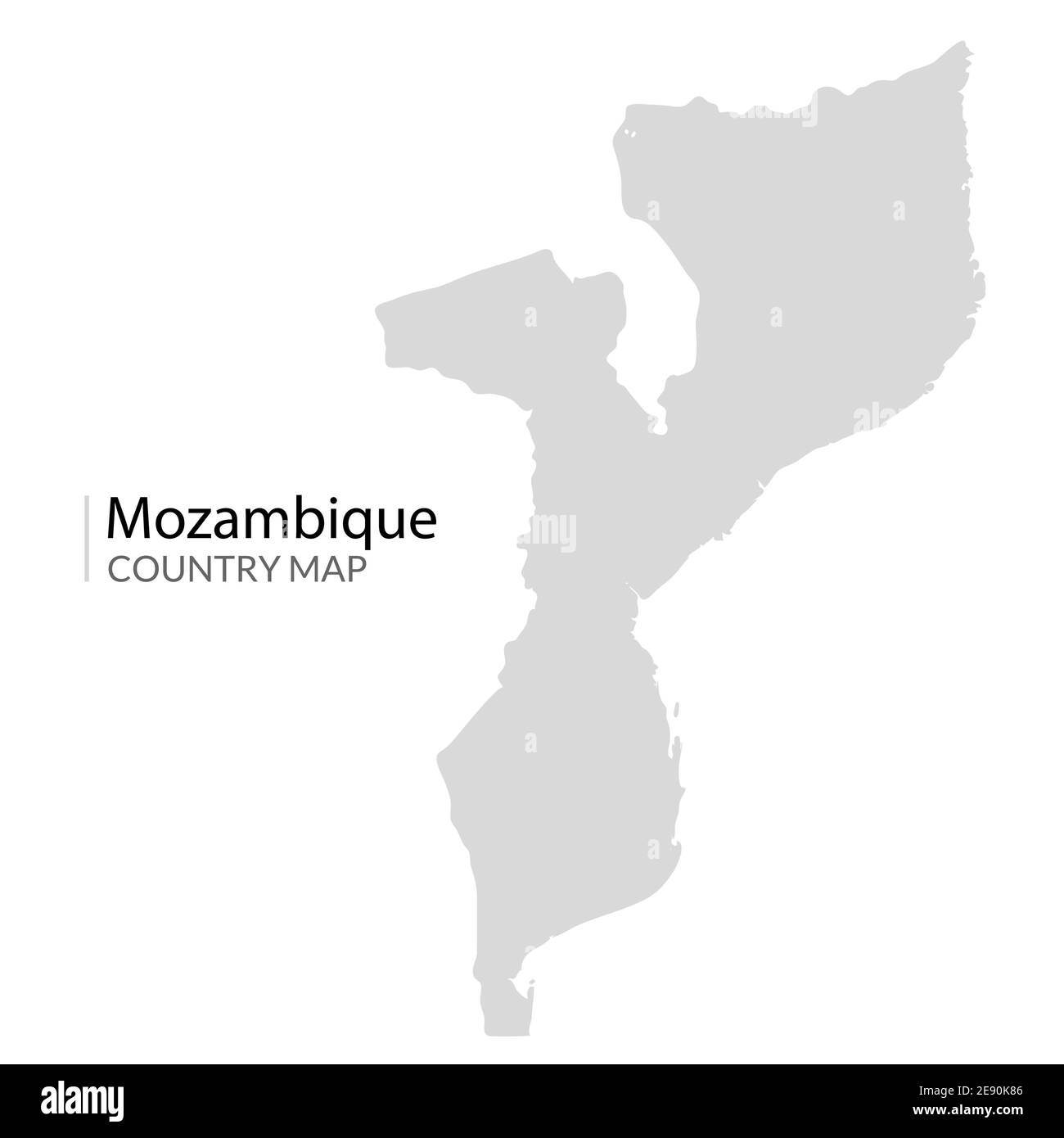 Carte vectorielle du Mozambique. Afrique mozambique pays zambie Illustration de Vecteur