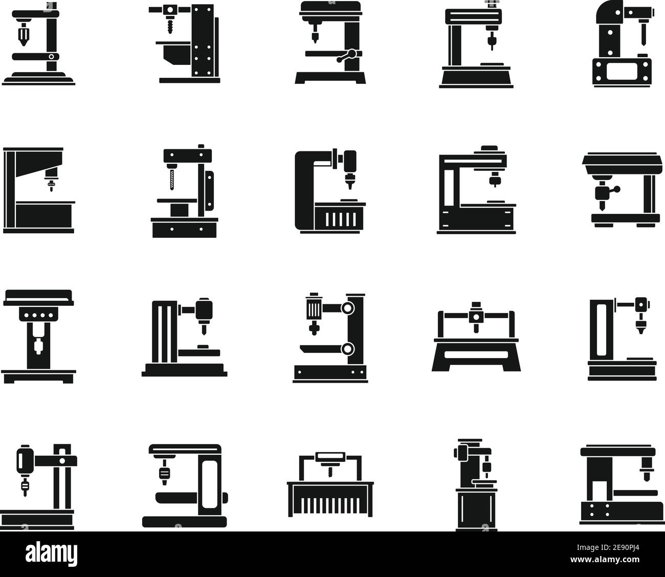 Fraiseuse cnc Banque d'images vectorielles - Alamy