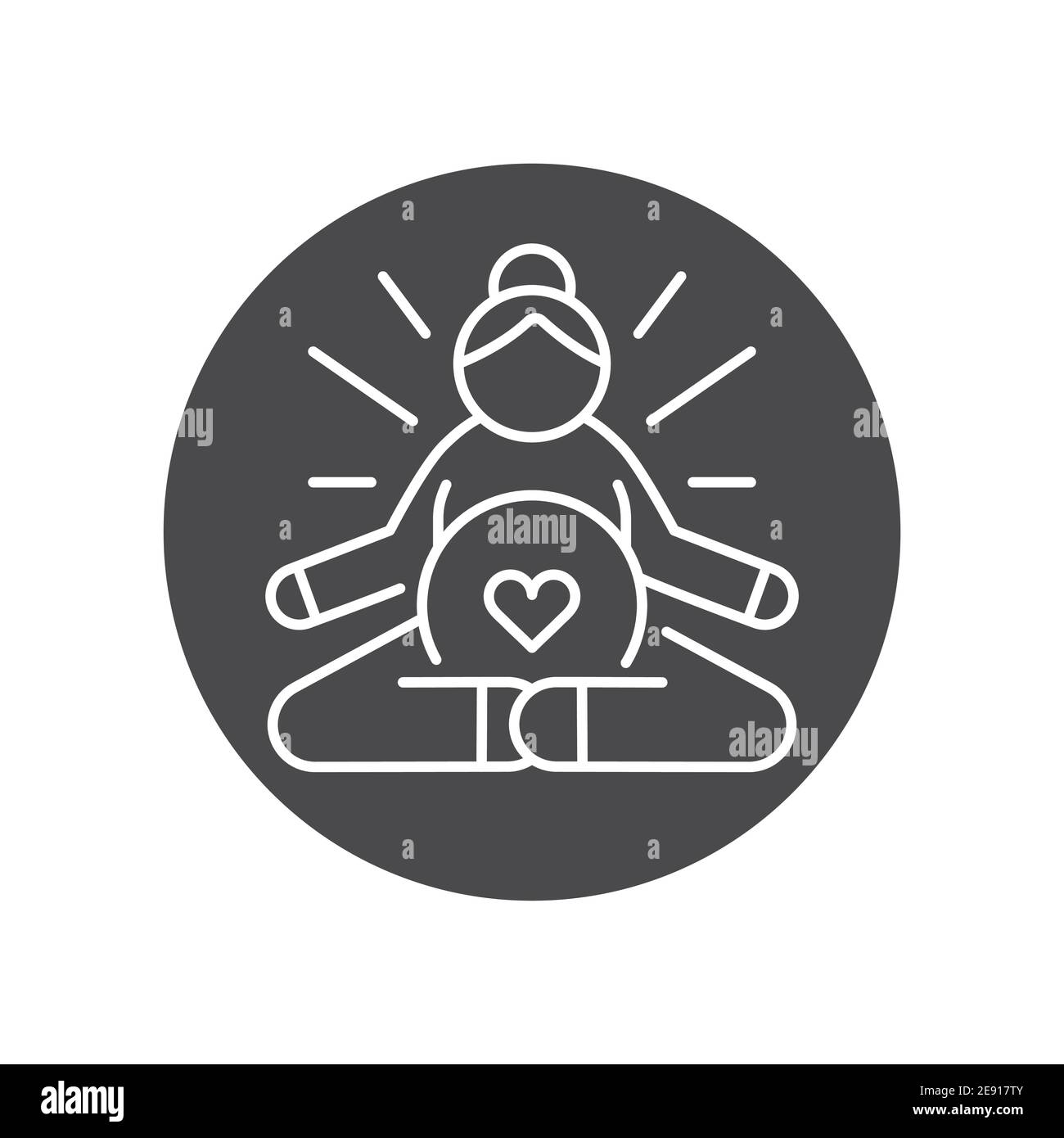 Yoga pour femmes enceintes icône de glyphe noir. Position Lotus. Pictogramme pour le Web, l'application mobile, la promotion. Élément de conception UI UX Illustration de Vecteur