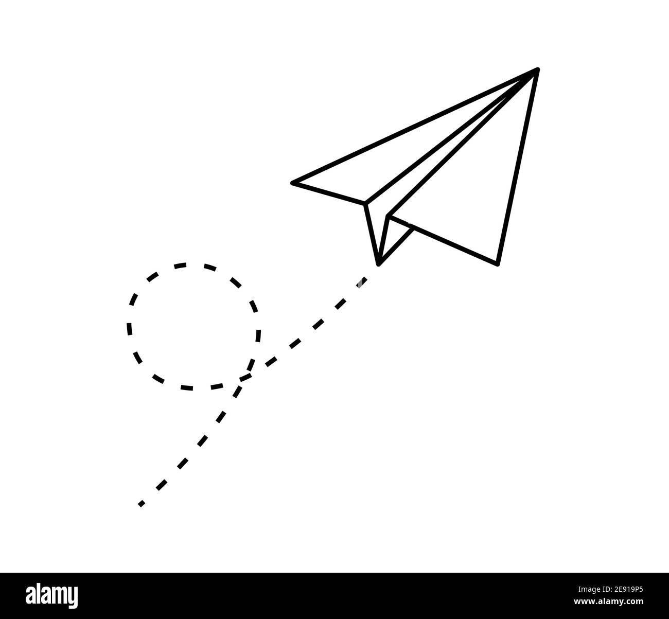 Jeu d'icônes de vecteur de plan de papier. Illustration de l'avion en papier origami contour isolé Illustration de Vecteur