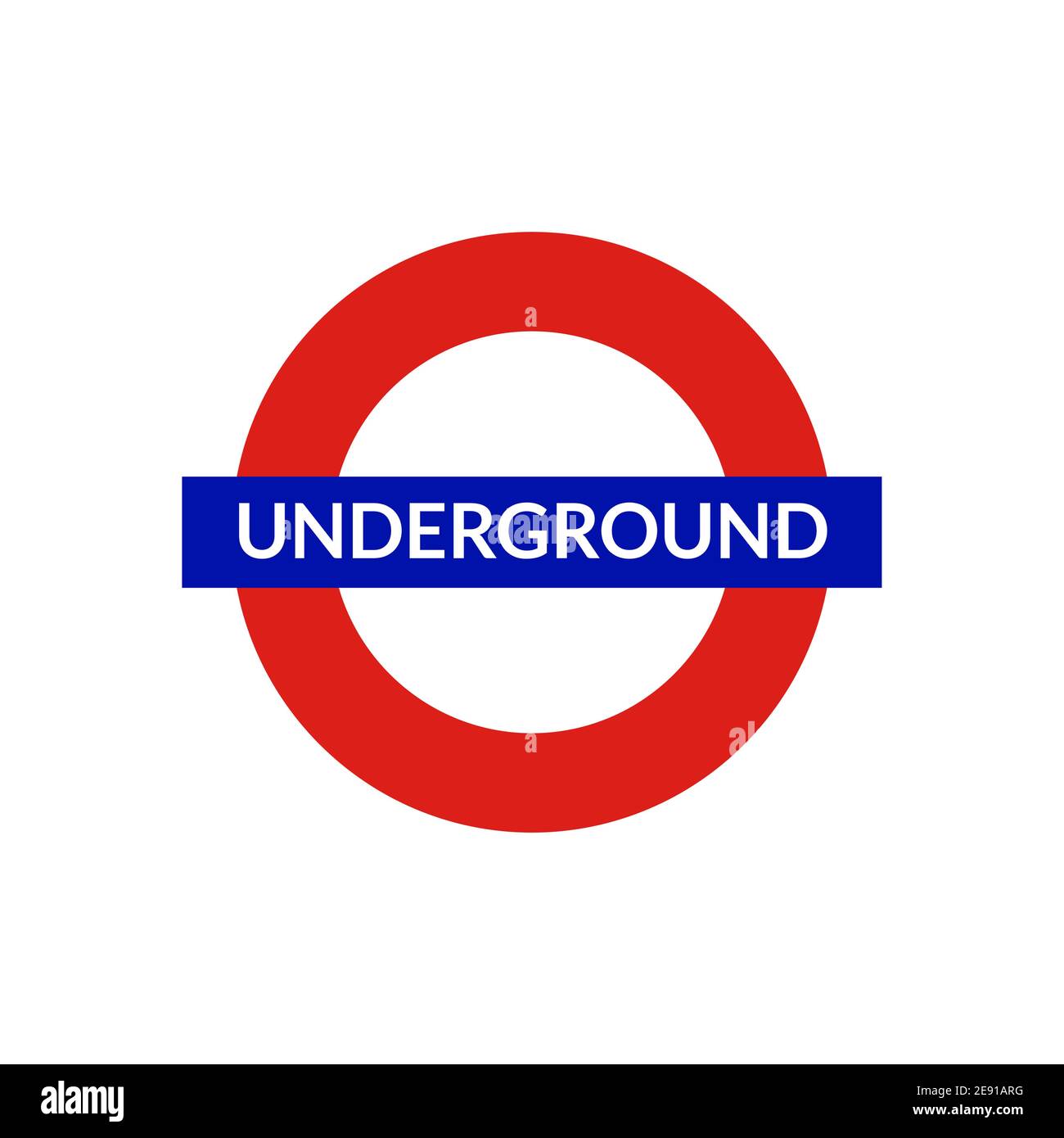 Panneau vecteur souterrain de Londres, symbole métro logo uk Illustration de Vecteur