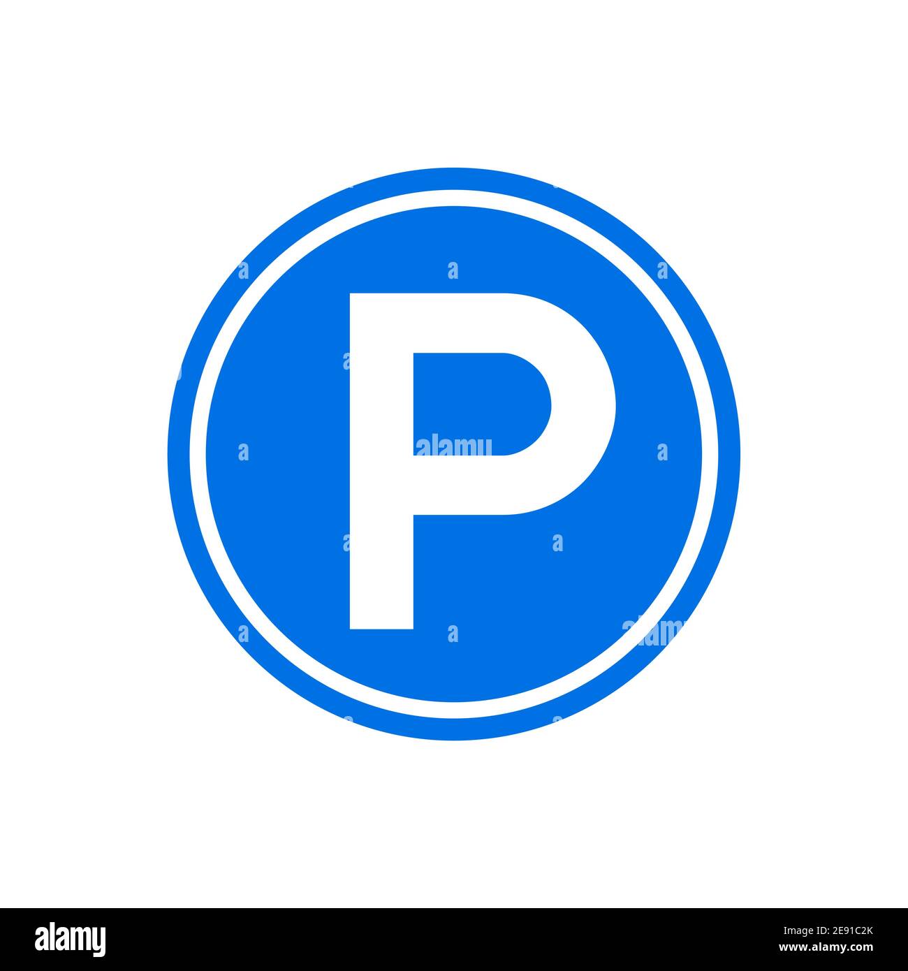 Panneau de signalisation bleu rond Banque d'images vectorielles - Page ...