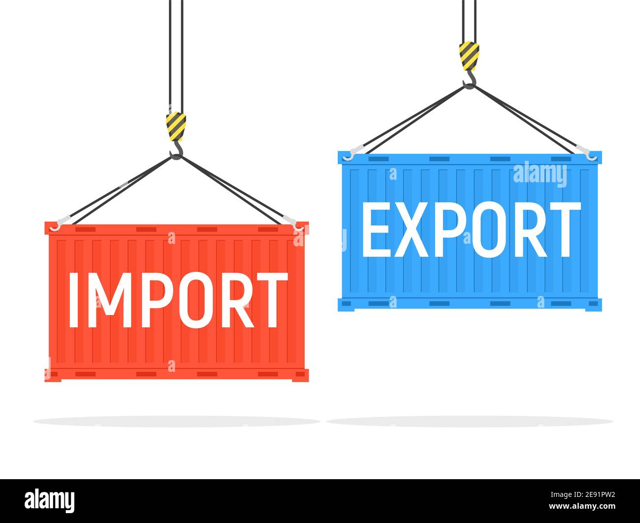 Vecteur conteneur fret port exportation expédition isolé arrière-plan métal conteneur Illustration de Vecteur