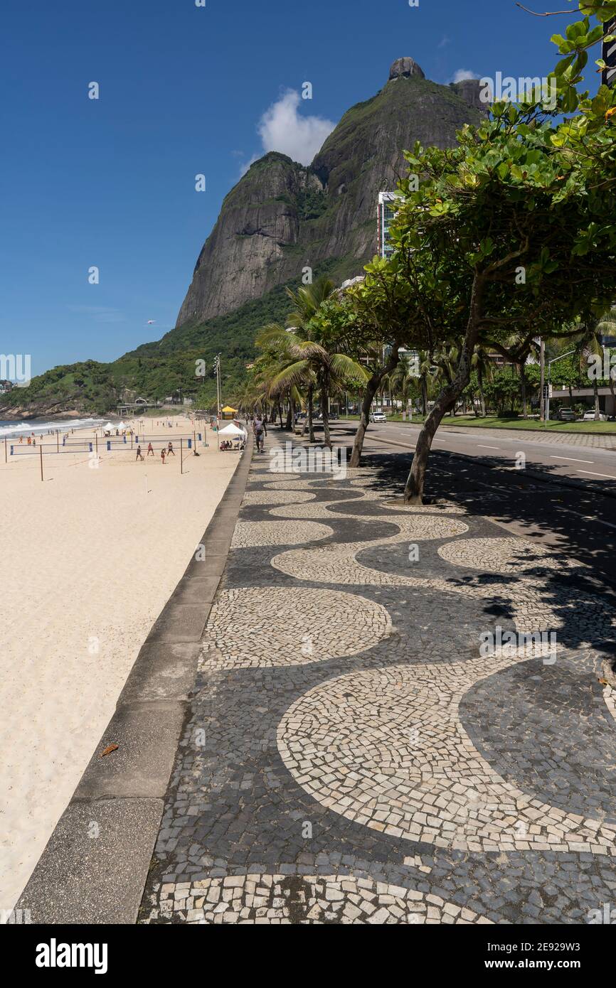 Plage de Sao Conrado, Rio de Janeiro, Brésil. Banque D'Images