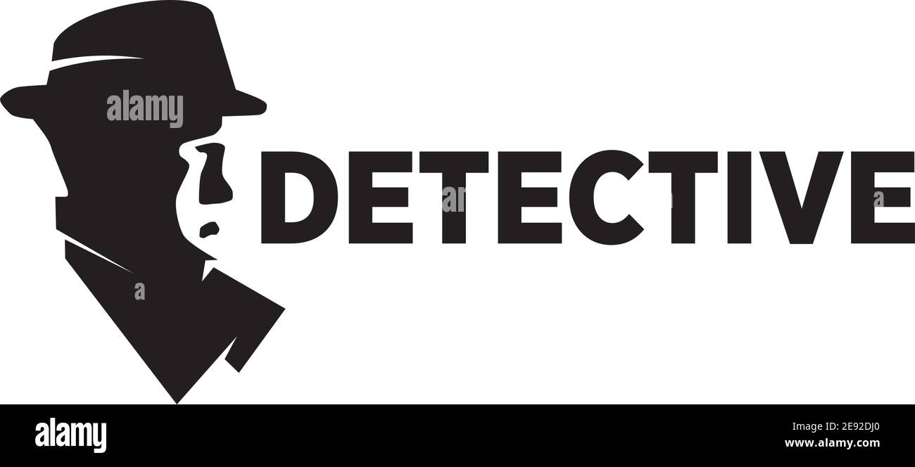 Modèle d'illustration vectoriel de conception de logo d'icône de détective man Illustration de Vecteur