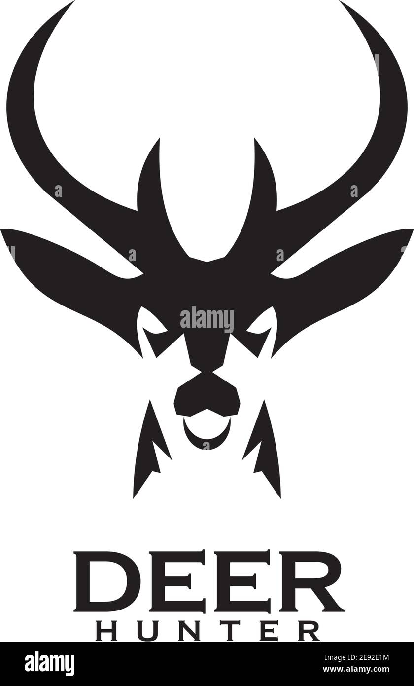 Illustration du modèle vectoriel du logo Deer Hunter Icon Illustration de Vecteur