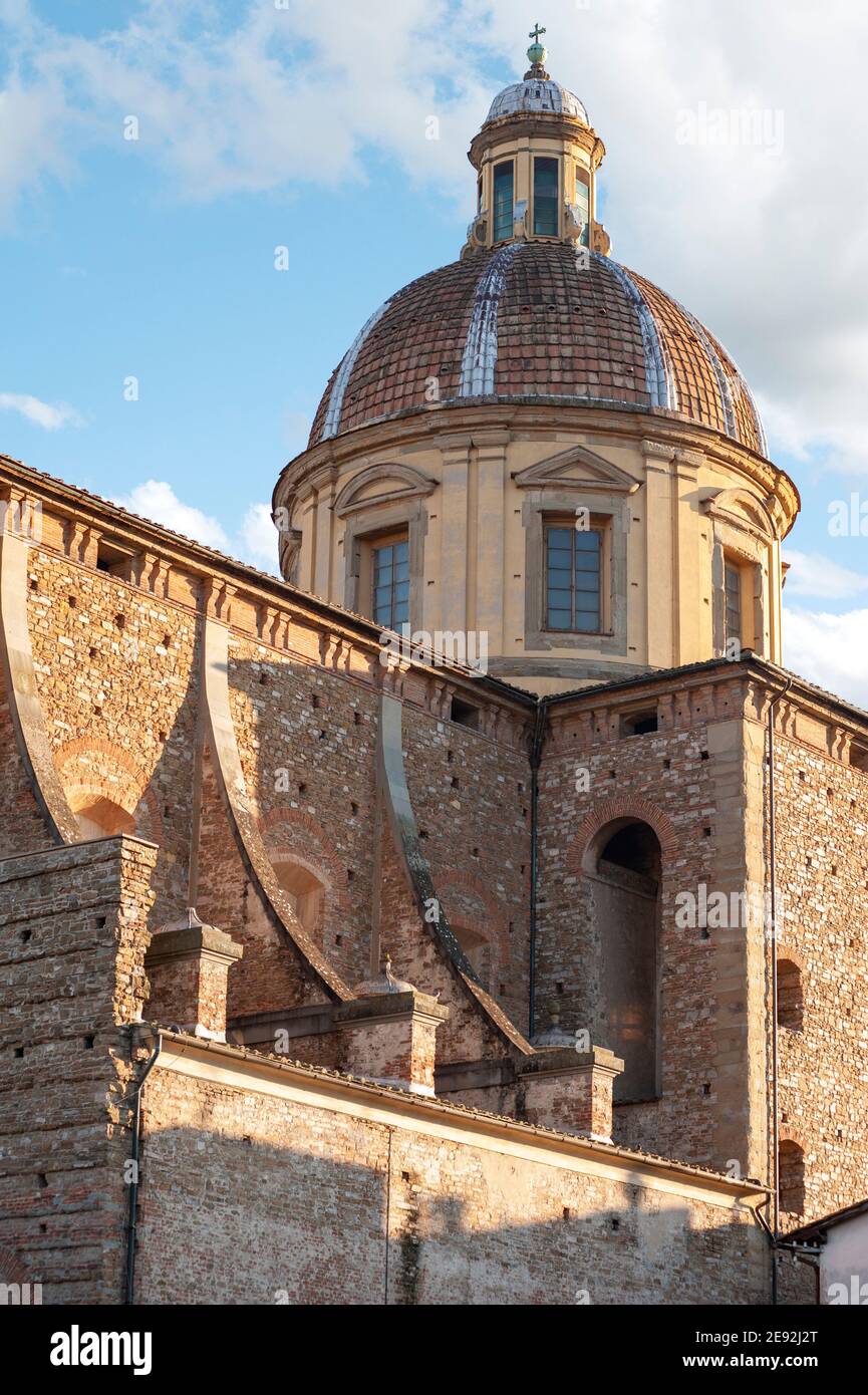 Florence, Italie - 2020, janvier 18 : l'église de San Frediano à Cestello, Florence. Détails sur le dôme. Banque D'Images