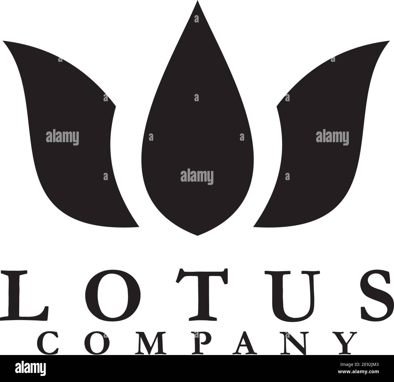 Modèle vectoriel de conception d'icône de logo de fleur de Lotus Illustration de Vecteur