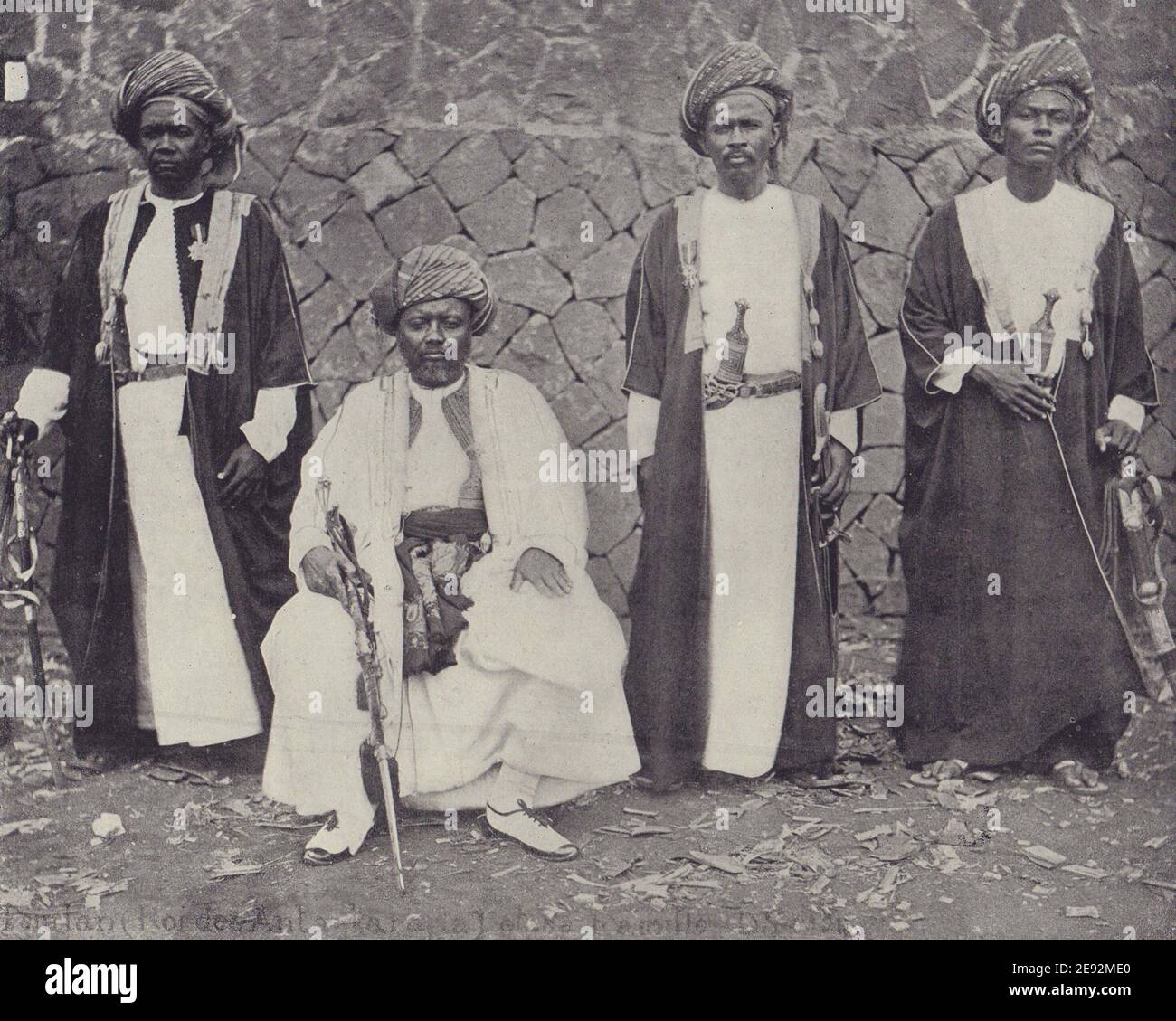 Le roi de Tsialan, Antankaravas Antankaranas, Madagascar. STODDARD 1895 Banque D'Images