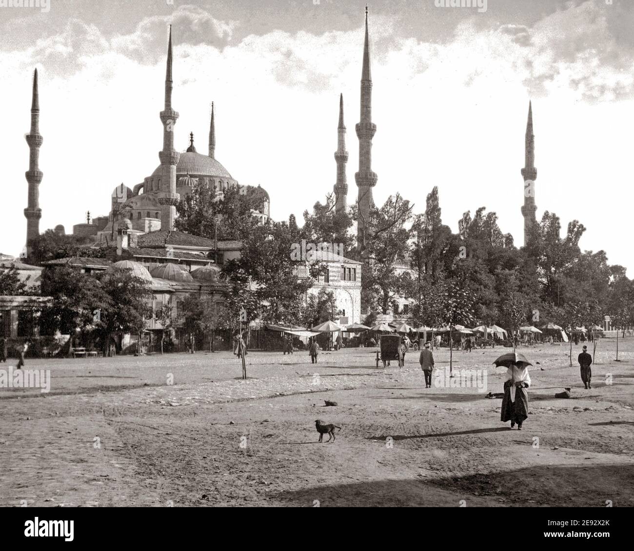 Photographie de la fin du XIXe siècle - Sainte-Sophie, mosquée Istanbul, Turquie Banque D'Images