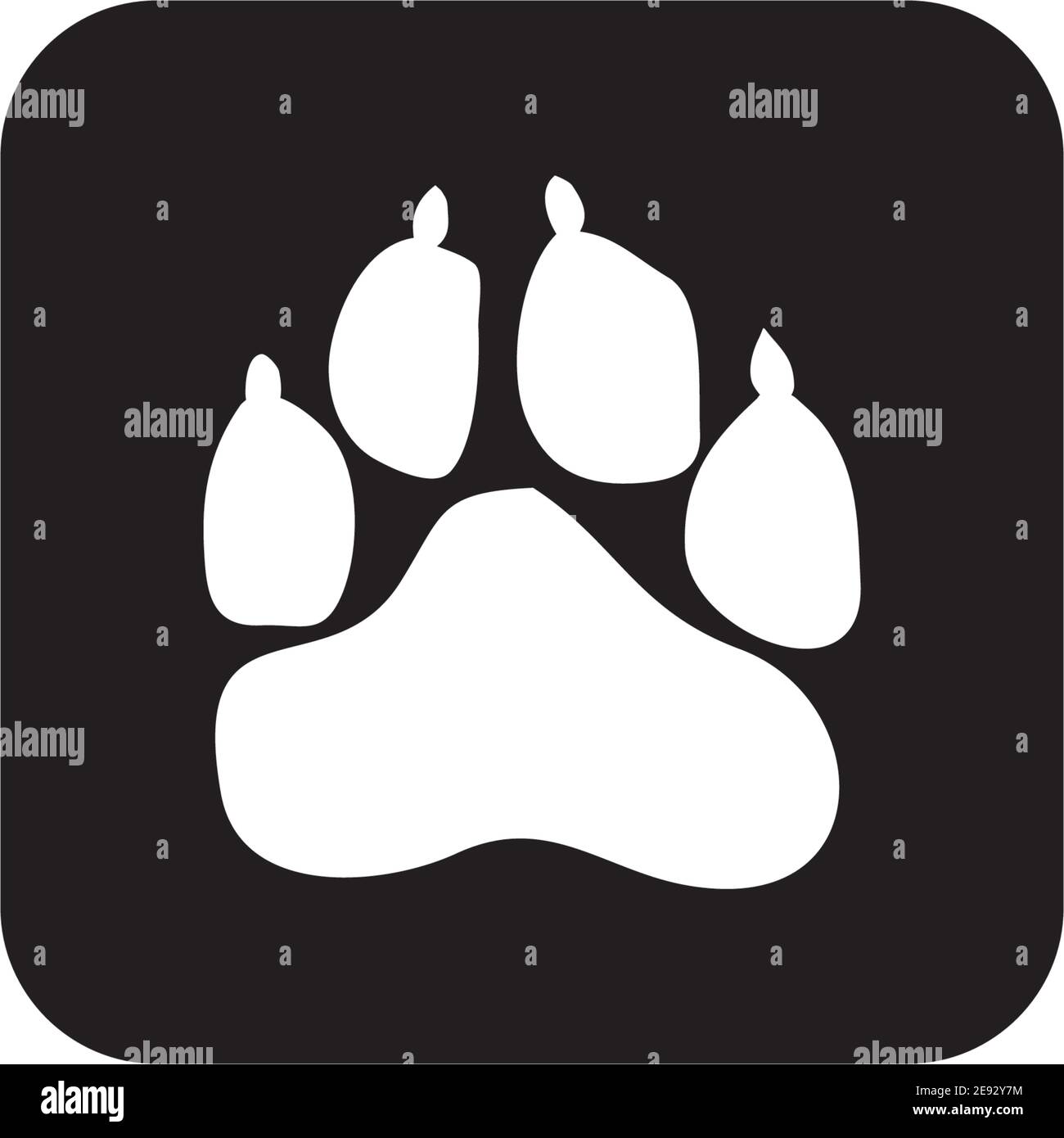 Illustration du modèle vectoriel du logo de la piste animaux paw Illustration de Vecteur