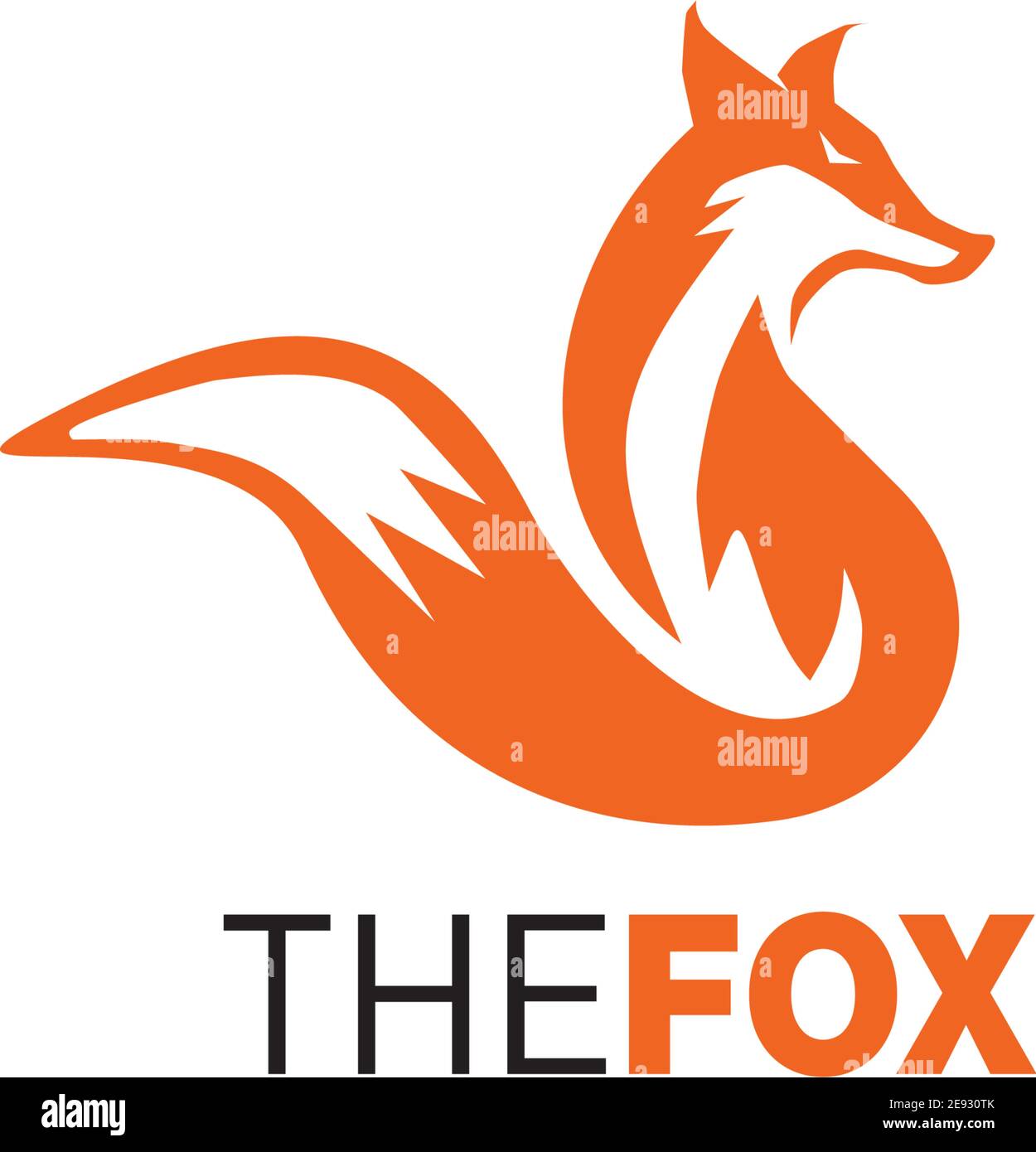 Modèle d'illustration vectorielle de logo Fox Illustration de Vecteur